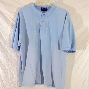 Foot Locker Polo Shirt Mens Size 2XL Short Sleeve Light Blue Casual Golf Cotton